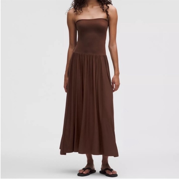 lululemon athletica Dresses & Skirts - Lululemon NWT 2-in-1 Maxi Dress Lava Cake